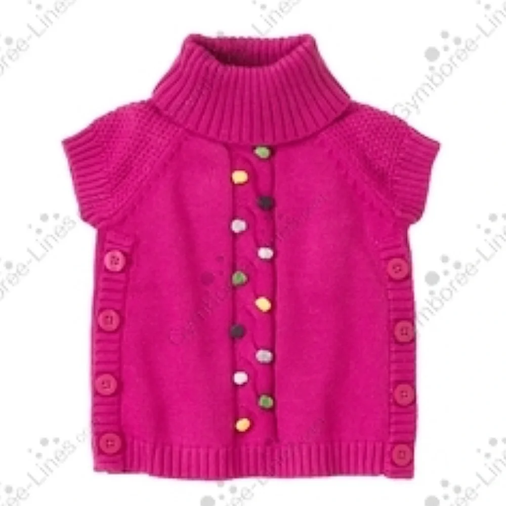 GYMBOREE Merry Bright turle neck knit sweater vest crop cotton holiday 6-12 mos